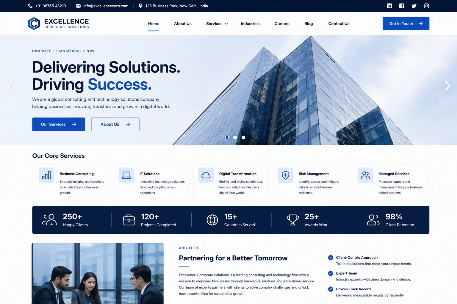 Corporate Website Platform