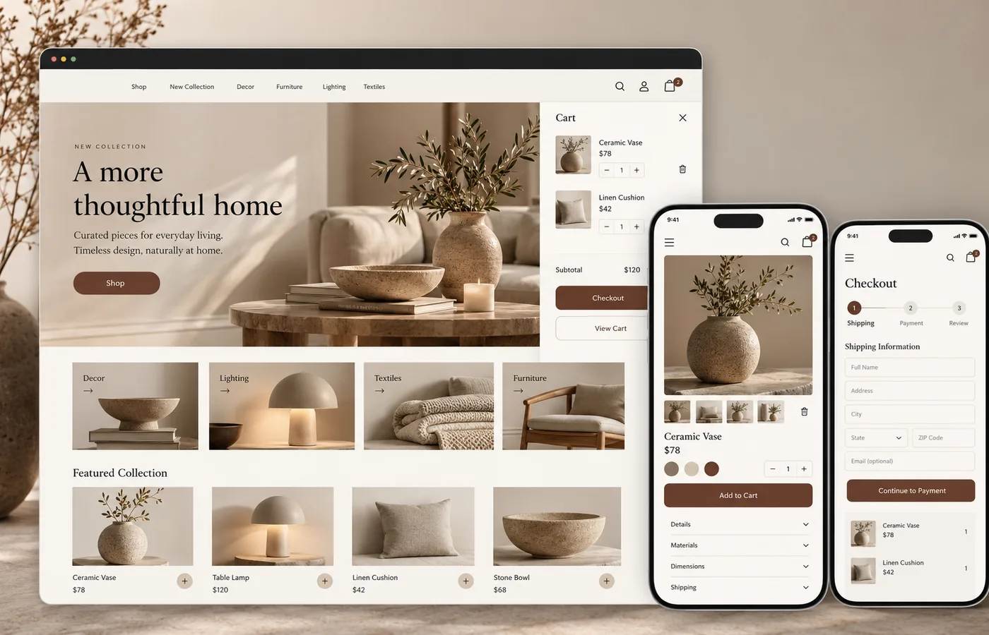 Commerce Storefront & Checkout concept