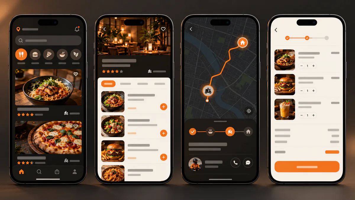 Food Delivery & Ordering App concept