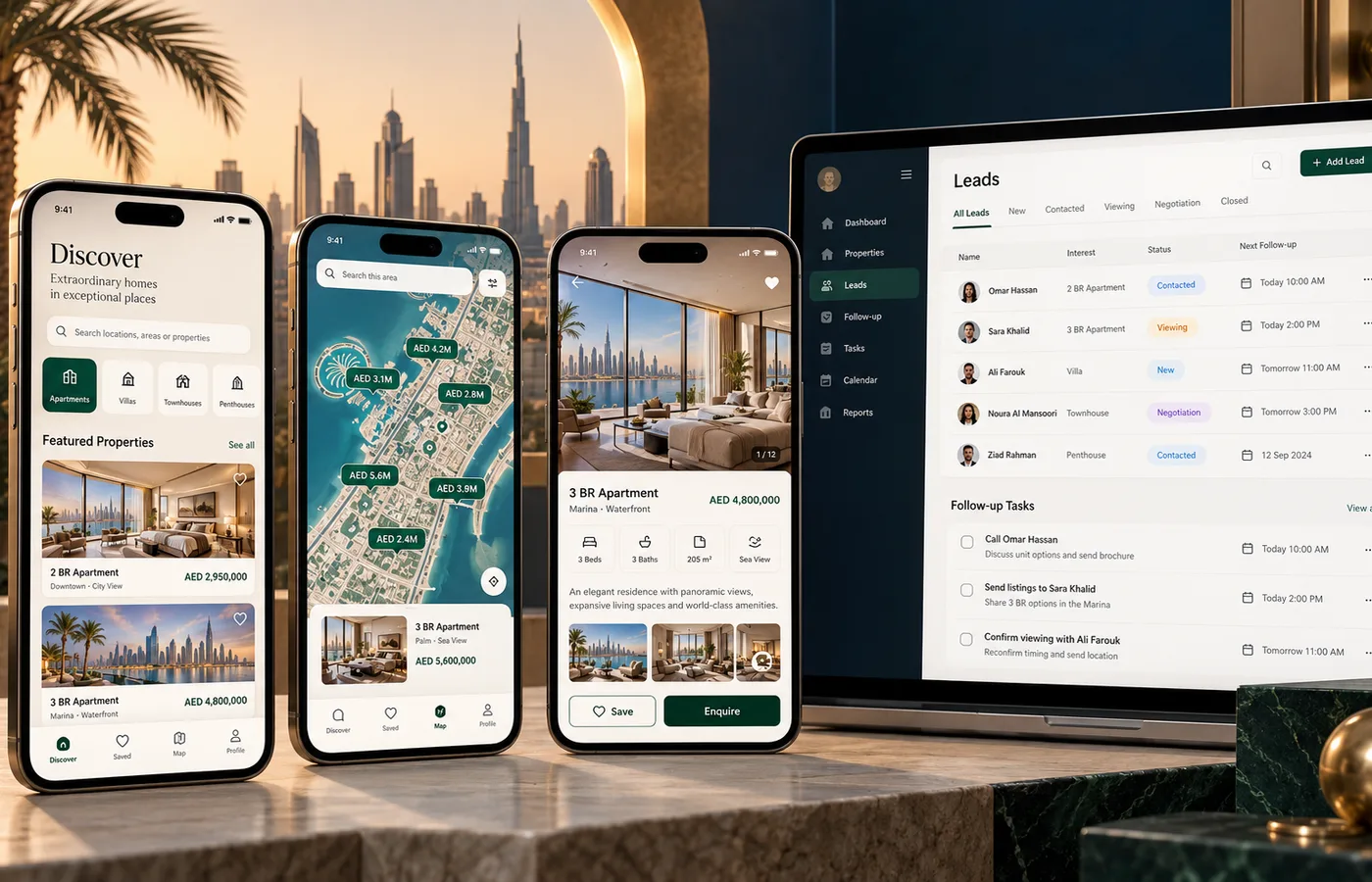 Property Discovery & Agent CRM concept